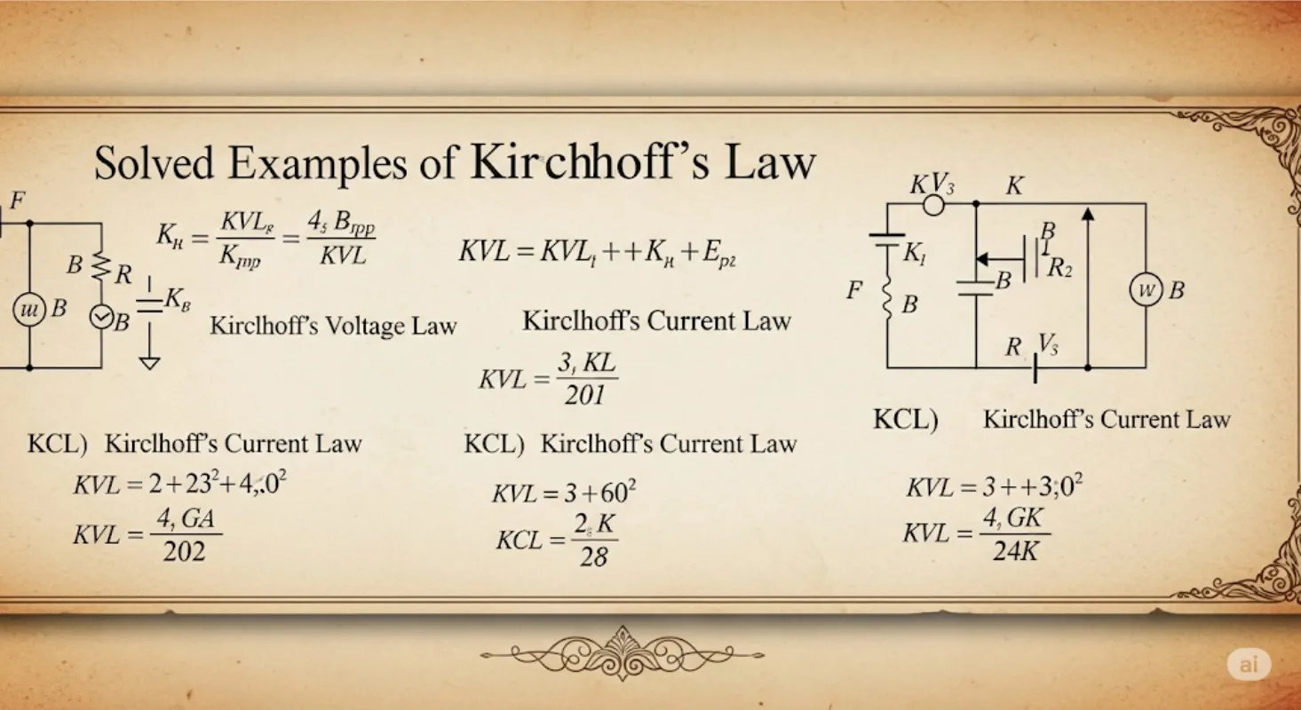 Ley de Kirchhoff: 2 reglas clave con ejemplos y ejercicios